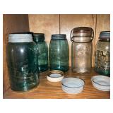 Collection of Ball and Atlas Glass Canning Jars