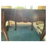 Mahogany Side Table with Shell Carving