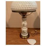 Pair of White Milk Glass Table Lamps