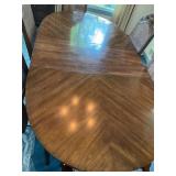 Oval Dining Table with Six Cane-Back Chairs