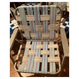 Set of 5 Aluminum Frame Webbed Patio Chairs