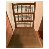 Wood Spindle-Back Chair with Upholstered Seat