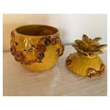 Hand-Painted Ceramic Pineapple Cookie Jar