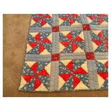 Patchwork Quilt With Pinwheel Pattern
