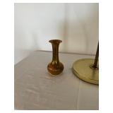 Brass Floor Lamp and Decorative Vase