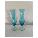 Collection of Blue Glass Tableware and Decor