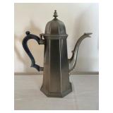 Octagonal Pewter Tea Service with Tray