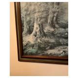 Framed Landscape Painting Signed by Slater