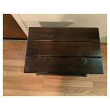 Dark Wood Side Table with Shelf