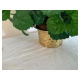 Brass Candlesticks and Brass Planter