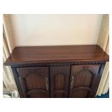 Dark Wood Sideboard Cabinet With Panel Doors
