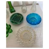 Collection of Glass Vases and Decorative Bowls