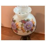 Hand-Painted Glass Hurricane Table Lamp