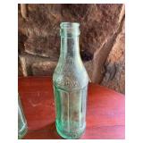 Set of Three Vintage Glass Soda Bottles