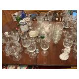 Assorted Glassware Including Goblets and Stemware