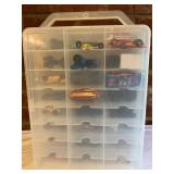 Plastic Carry Case with Assorted Toy Cars
