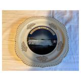 Set of Four Souvenir Plates and Tile