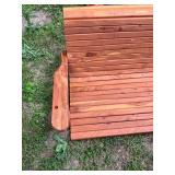 Wooden Outdoor Slat-Style Bench