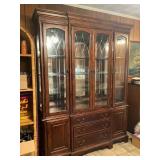 Wooden China Cabinet with Glass Panels