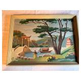 Set of Three Framed Asian-Inspired Paint-by-Number