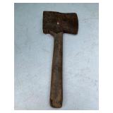 Rusty Axe with Wooden Handle