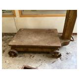 Platform Beam Balance Scale on Cast-Iron Wheels