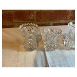 Set of Four Cut Glass Decorative Vases