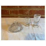 Crystal Glassware Assortment Including Decanter Li