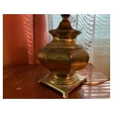 Metal Table Lamp with Pleated Fabric Shade