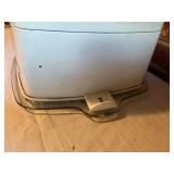 Metal Bread Box with Glass Serving Tray