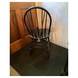 Black Painted Wood Windsor Chair