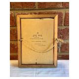 Framed Sepia Photograph of Child in Garden