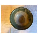 Handcrafted Ceramic Bowl with Green Glaze