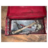 Metal Toolbox with Hand Tools
