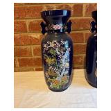 Set of Three Decorative Japanese Porcelain Vases
