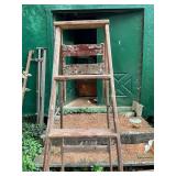Wooden Folding Ladder with Five Steps