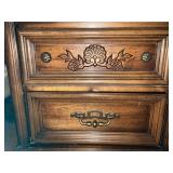 Wood Nightstand With Two Drawers