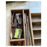 Vintage Wooden Toolbox with Assorted Tools