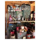 Workshop Shelving With Hardware and Tools