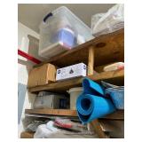 Contents Of Wooden Storage Shelf