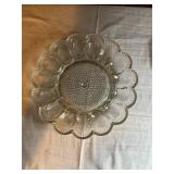Pair of Pressed Glass Serving Platters