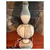 Ceramic Table Lamp with Pleated Shade