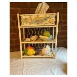 Coastal-Themed Resin Decor Set with Shelf