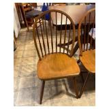Set of Three Wooden Spindle-Back Chairs