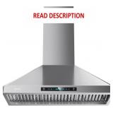 IKTCH 36'Wall Mount Range Hood, 900 CFM Ducted/Duc