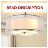 DLLT 3-Light Industrial Semi Drum Flush Mount Ligh