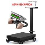 Large Platform Scale with Wheel 660 LB Floor Weigh