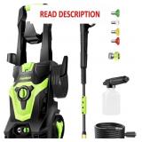 Electric Pressure Washer, Foam Cannon, 4 Different