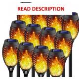 Kurifier 12Pack Flickering Flame Solar Torch Light