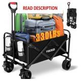 Collapsible Wagon, Large Capacity Camping Wagon wi